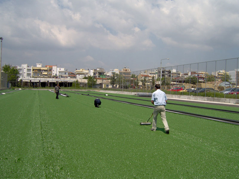 PLACEMENT OF SYNTHETIC TURF IN THE AUXILIARY FOOTBALL COURT IN THE SPORTS PARK OF THE MUNICIPALITY OF EVOSMOS